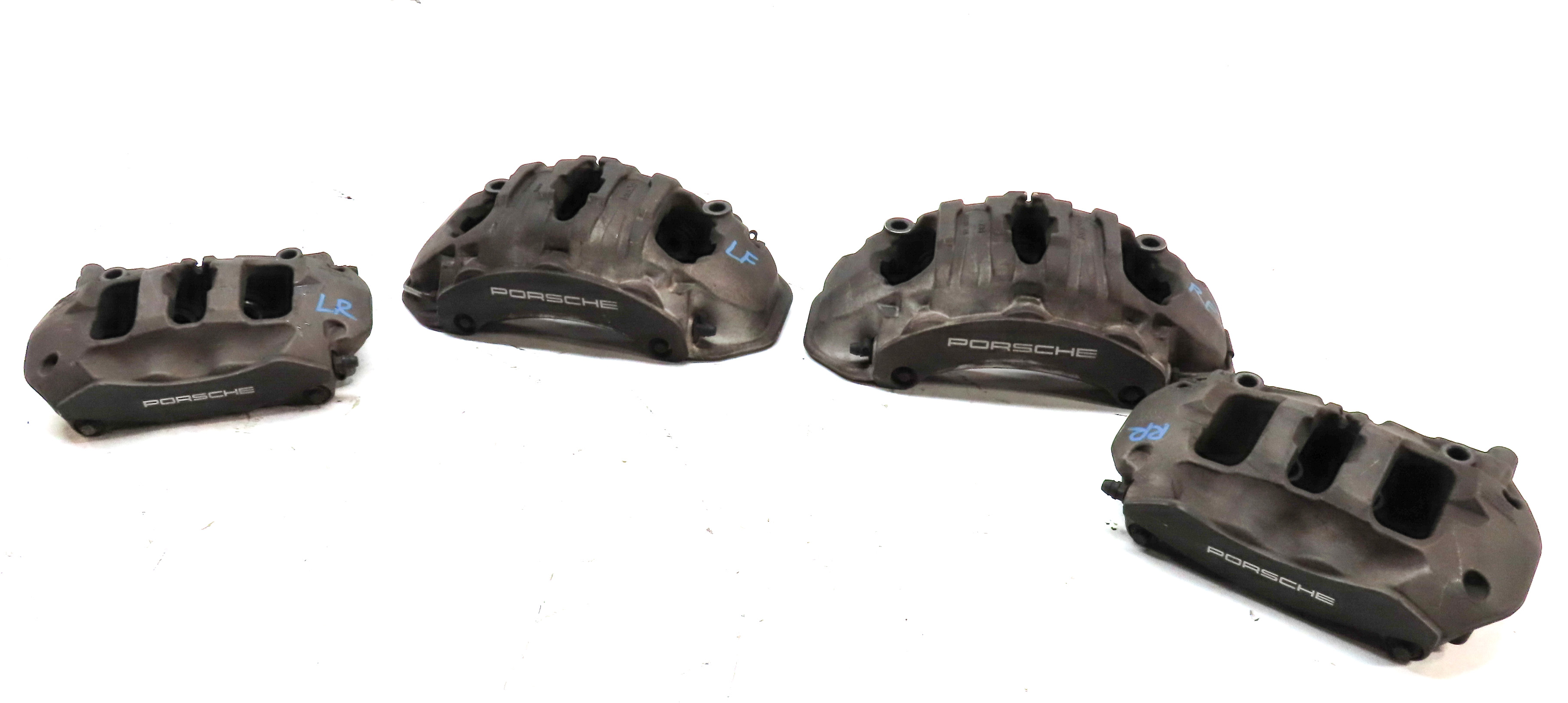 2015-2018 PORSCHE CAYENNE (958) FRONT & REAR BREMBO DISC BRAKE CALIPER SET-4 — exact item pictured
